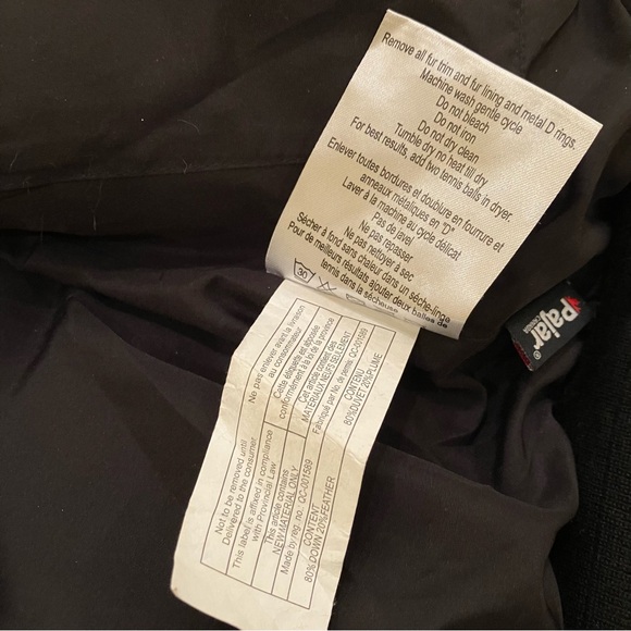 Pajar Down Bomber Jacket Fur Hood Cropped Black Luxury Canada RARE Women's Small - Picture 15 of 16